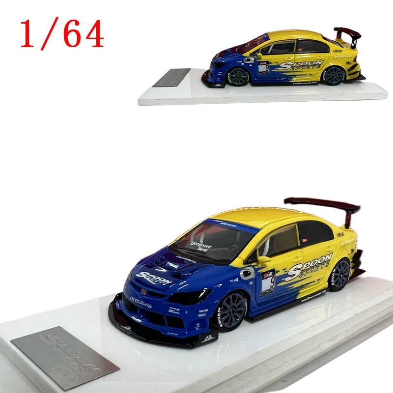 Resin Model Car Onemodel 1/64 Honda Fd2 Type R Car ModeI Car Play Vehicles Original Box