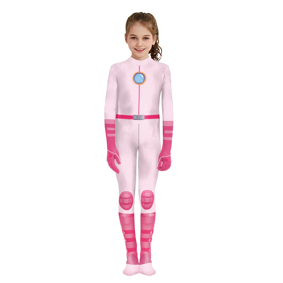 Costume Cosplay ragazze principessa Spandex Zentai body bambini copertura completa tuta di Halloween festa di festa vestito regali per bambini