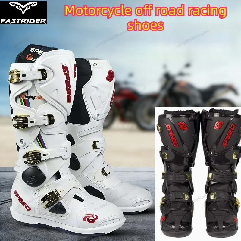 

Men's Four Seasons High-Top Cycling Shoes Anti-Fall Off-Road Motorcycle Racing Boots for Travel Riding motorcycle shoes 0.2