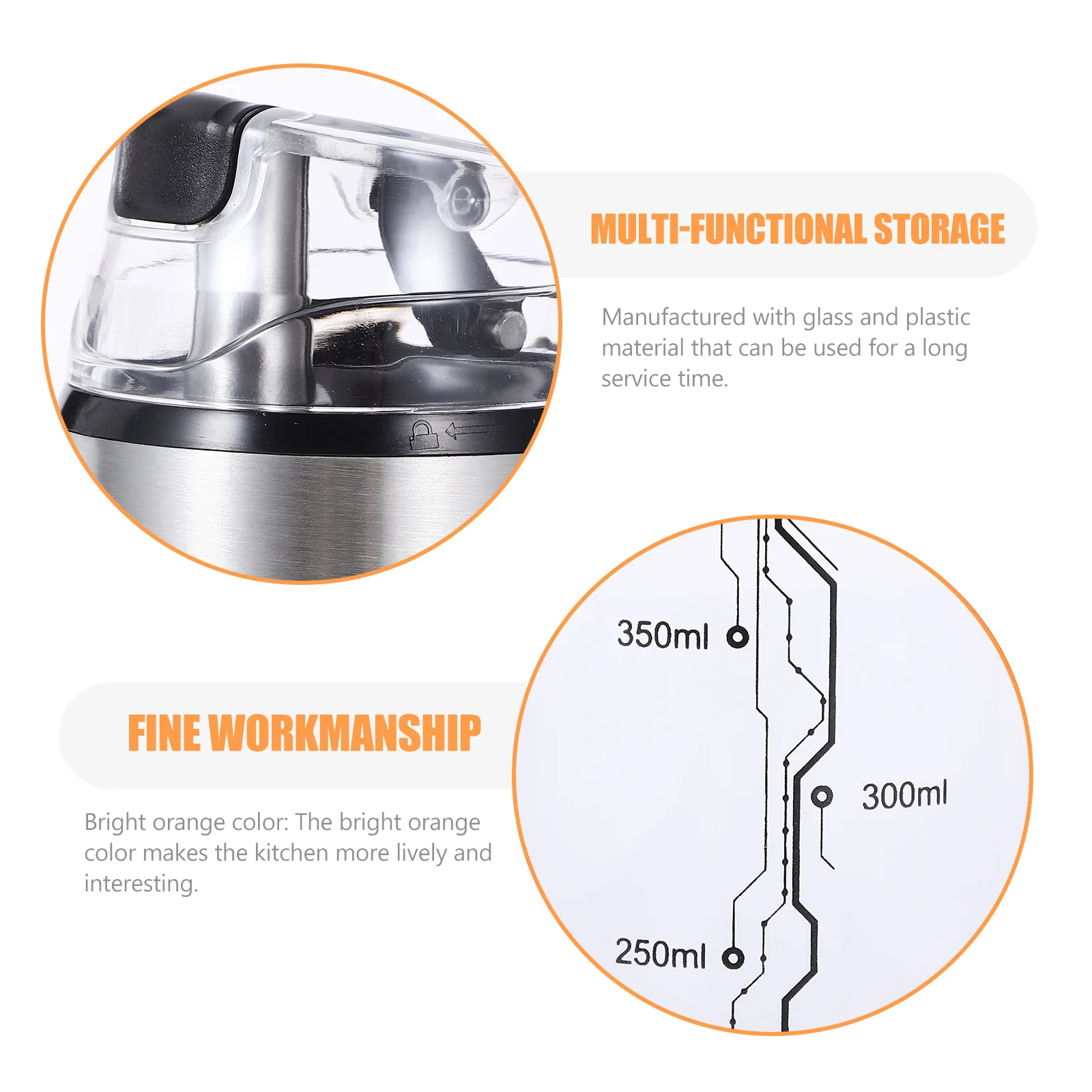 

Oil Bottle Cooking Dispenser Automatic Kitchen Soy Sauce Container with Measurement