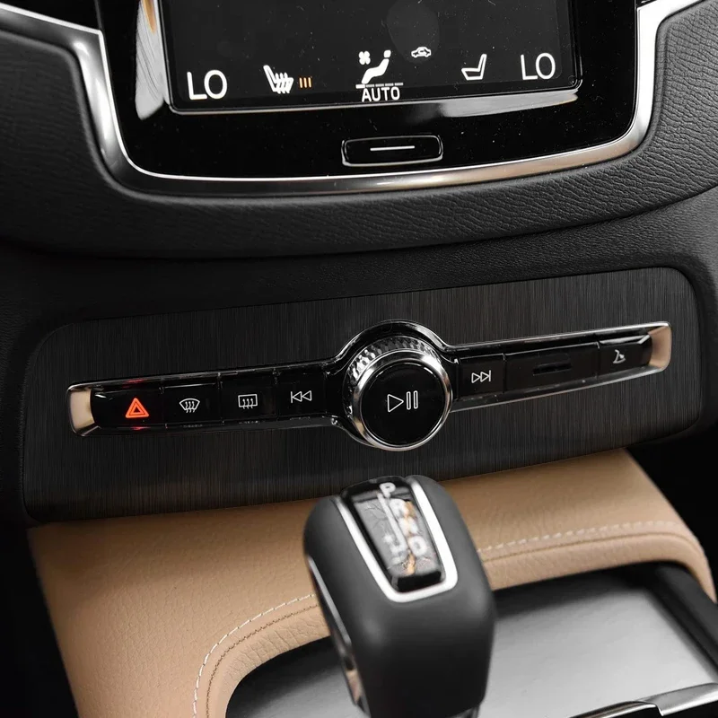 For VOLVO XC90 2020-2024 LHD Car Carbon Interior Sticker Auto Window Lifting Panel Decal Gear Door Protective Film Accessory