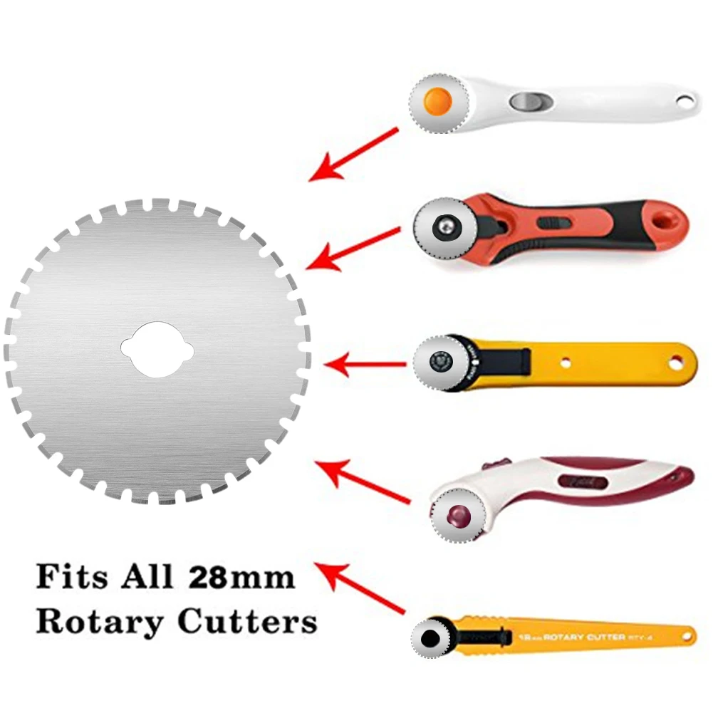 5 Pack 45mm Rotary Cutter Blades Fits Fiskar Olfa For Paper Crochet Edge Project Curring Scrolling Hand Tool