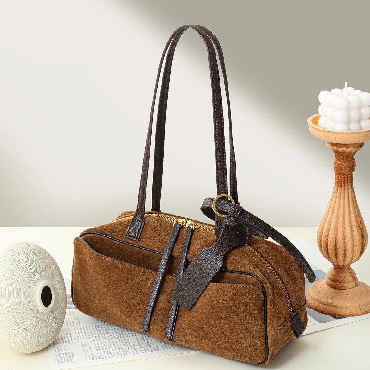 Women's Genuine Leather Shoulder Bag Luxury Fashion Tote Bag High Quality Leisure Bag Large Capacity Commuter Handbag
