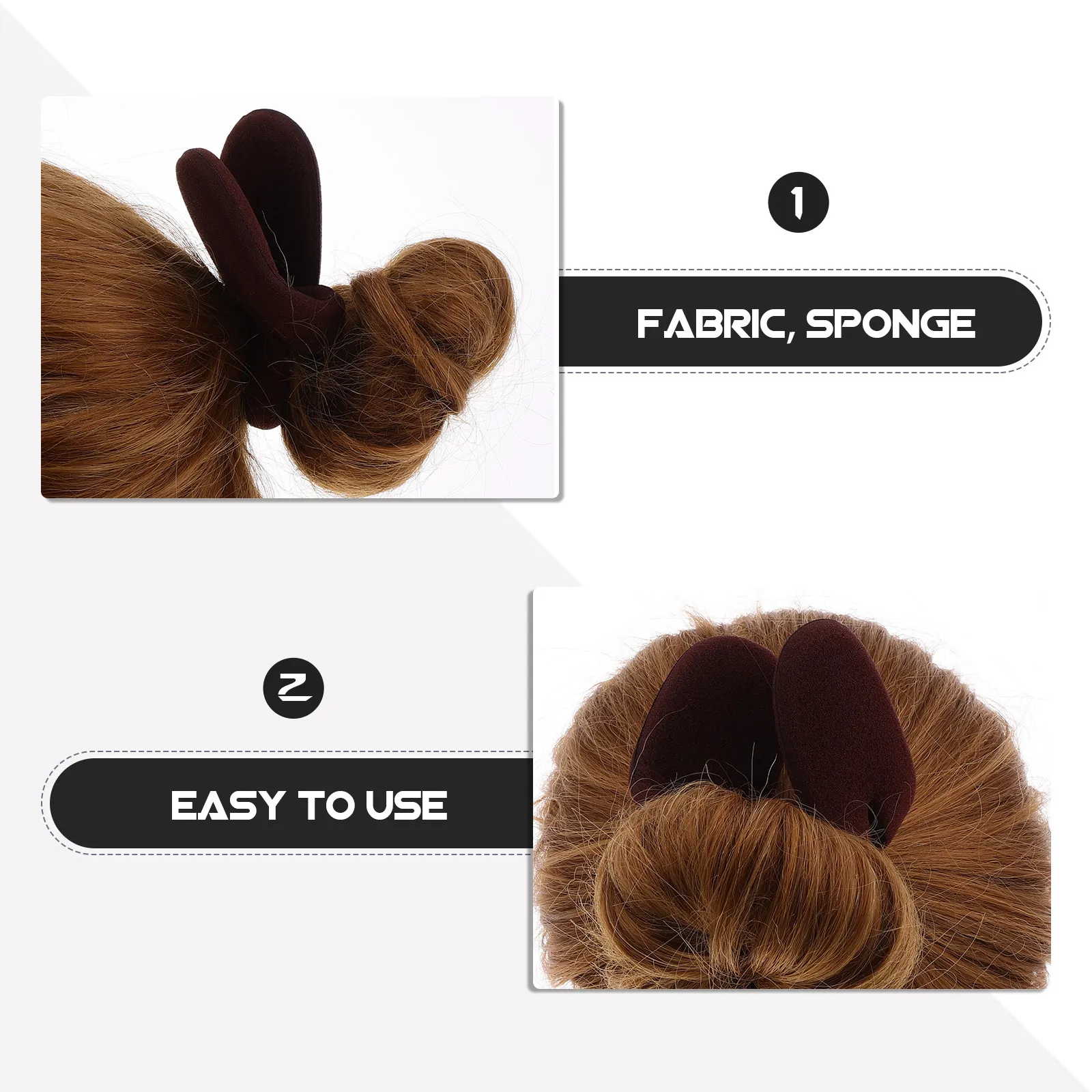 6Pcs Hair Bun Maker Sponge Twist Soft Reusable Women Hair Styling Tool Portable Donut Bun Former for Daily Party Wedding
