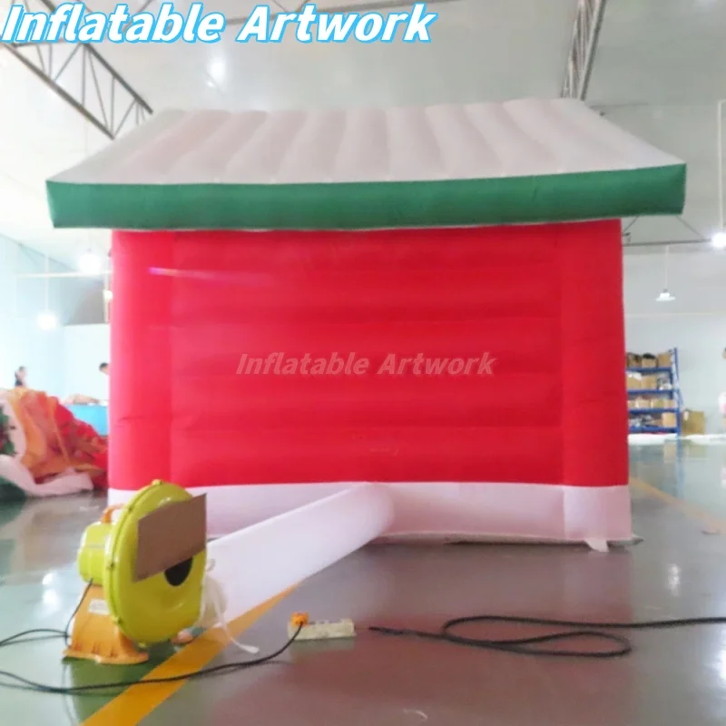 ที่กําหนดเอง Santa Outhouse Inflatable สําหรับ Giant Blow up ของเล่นตกแต่งคริสต์มาส