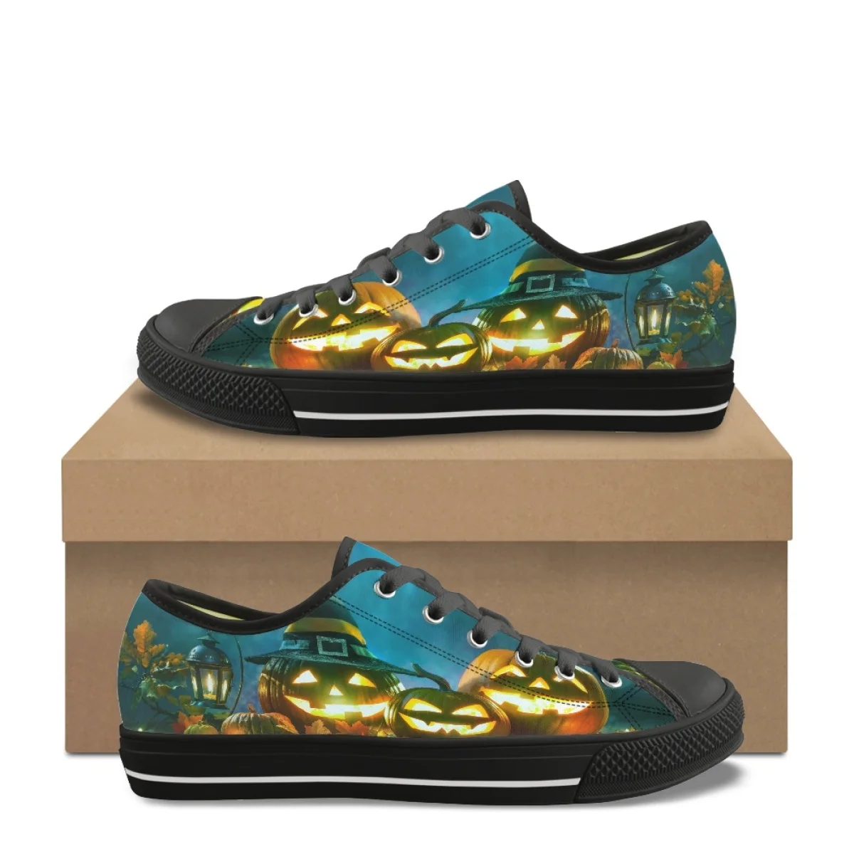 chaussures-basses-classiques-en-toile-pour-femmes-chaussures-de-sport-de-plein-air-baskets-plates-a-motif-de-aliments-luminescente-mode-d'halloween-nouveau