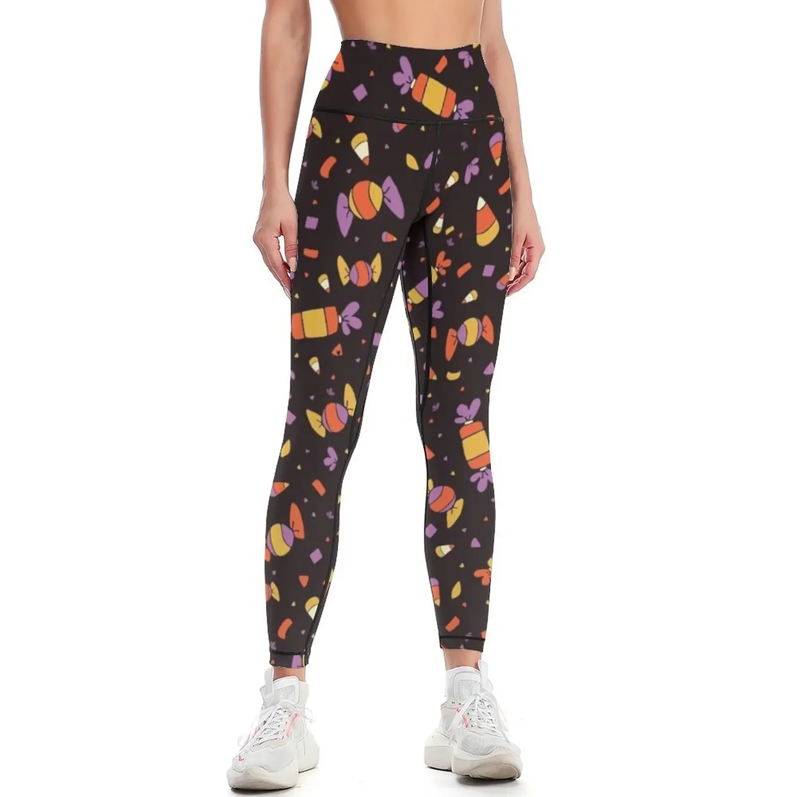 

Cute Halloween Candy Corn Pattern Leggings Women's sportswear Women sports Fitness woman Female legging pants Womens Leggings