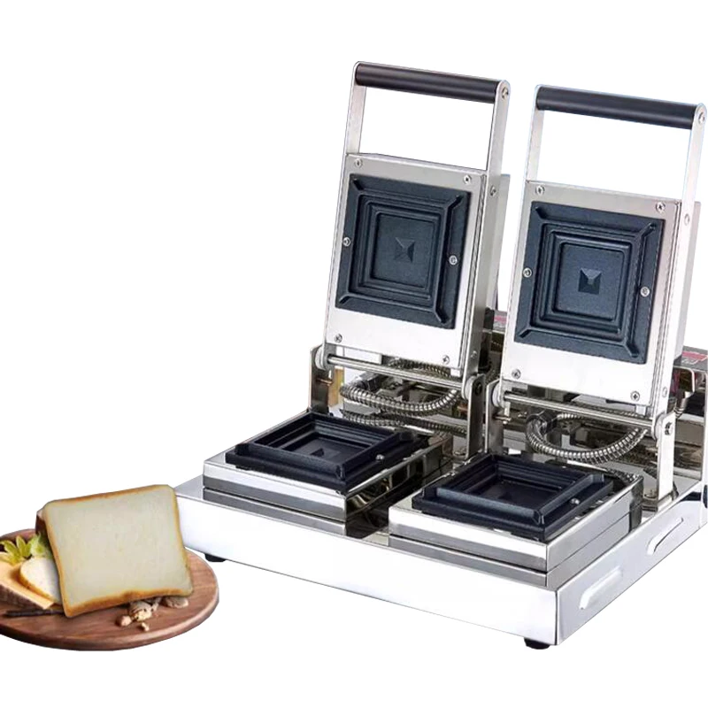 New Product Panini Maker Professional Snack 2pcs Sandwich Machine Commercial Breakfast Bread Waffle Belgian Machine