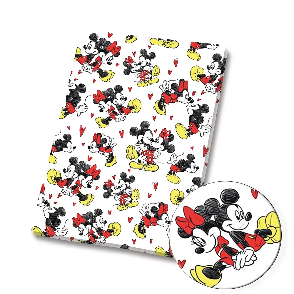 ديزني النسيج 140x50 سنتيمتر الكرتون نسيج القطن خليط الأنسجة طفل المنسوجات المنزلية الخياطة دمية فستان الستار نسيج القطن والبوليستر #6