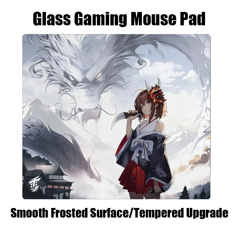 

Японский игровой коврик для мыши YUME 2.0 из стекла: гладкая матовая поверхность, улучшенный коврик для стола, аксессуары для офиса и игр (FPS)