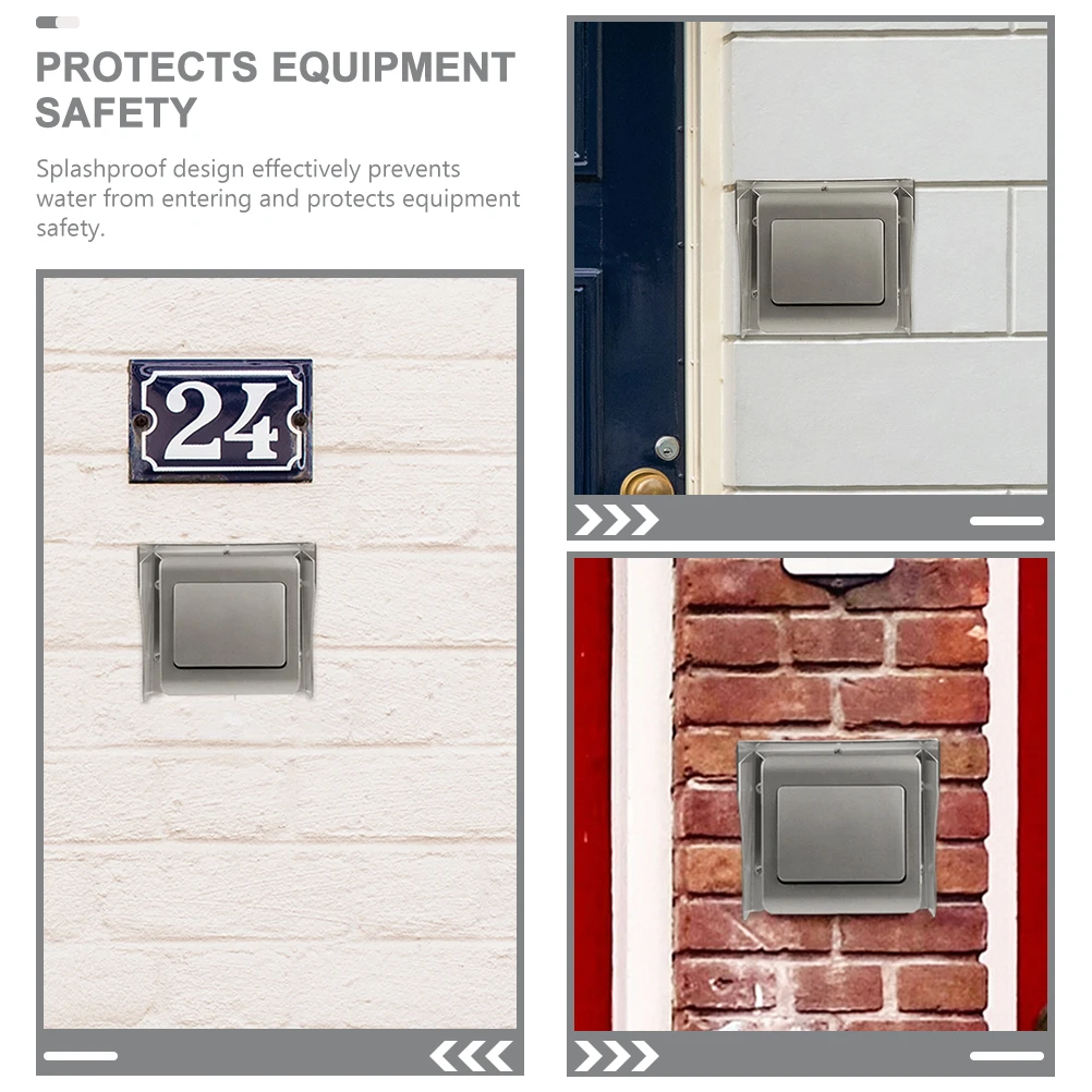 

1pcs Waterproof Protective Cover 200mm Stainless Steel Splashproof Box for Outdoor Sockets Doorbell Charging Pile Electric
