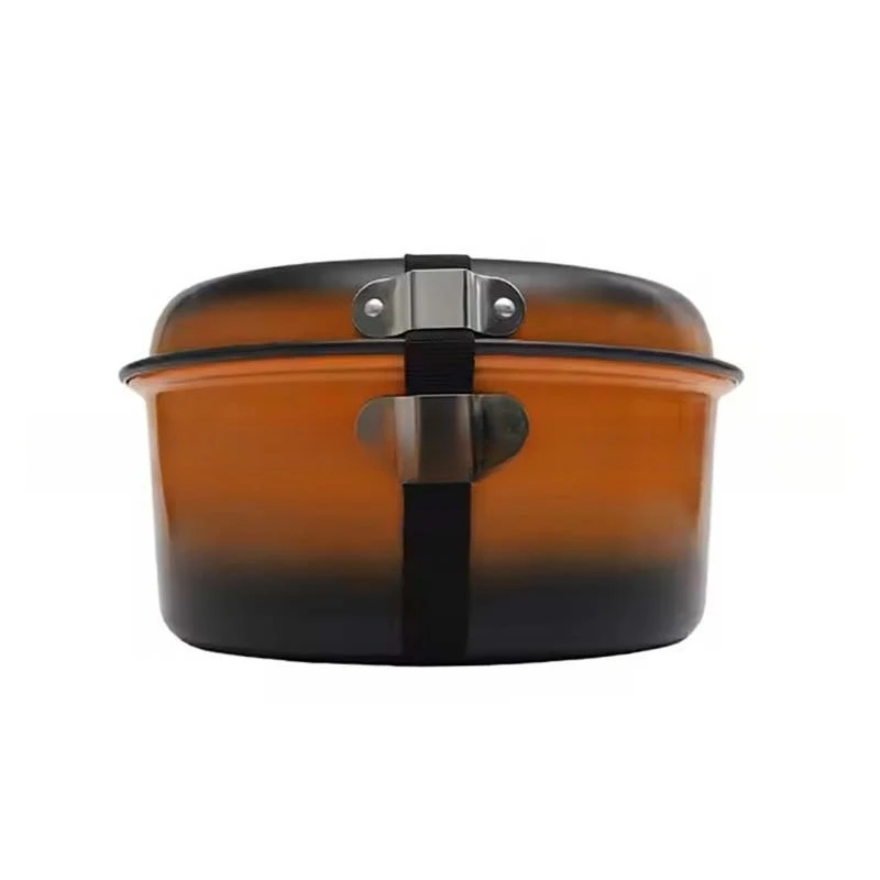 New gradual change color outdoor goods camping equipment non-stick pan cooker combination
