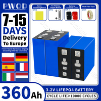 PWOD Lifepo4 Battery 360AH 3.2V Brand New 10000 Cycles Rechargeable Batteries DIY 12V 24V 48V RV EV Boat Golf Cart Cell EU Stock