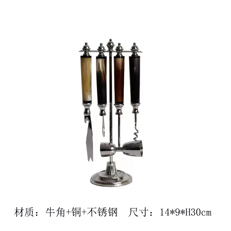 Wine bottle opener, beef bone color shell bottle opener, dining table bar elk bottle opener