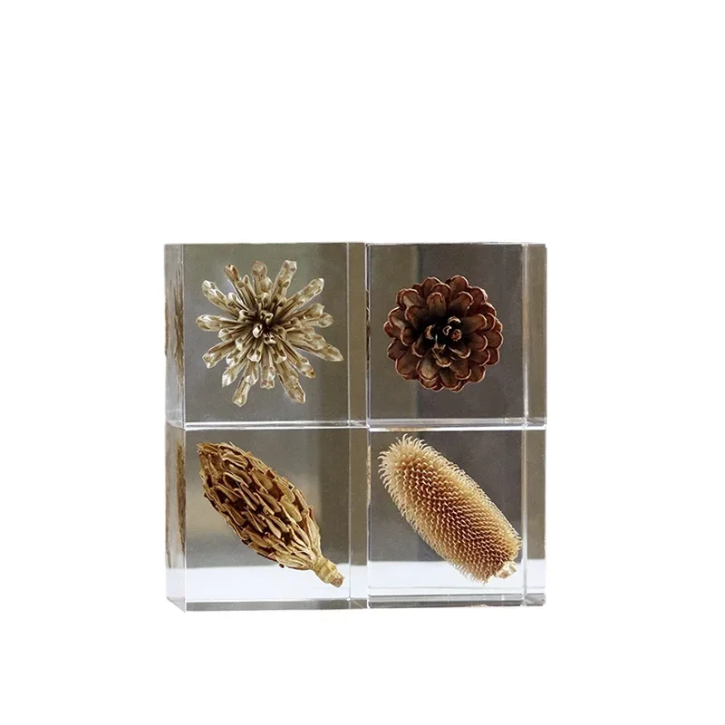 

Herbarium dandelion butterfly transparent ornament living room study modern light luxury resin designer soft decoration