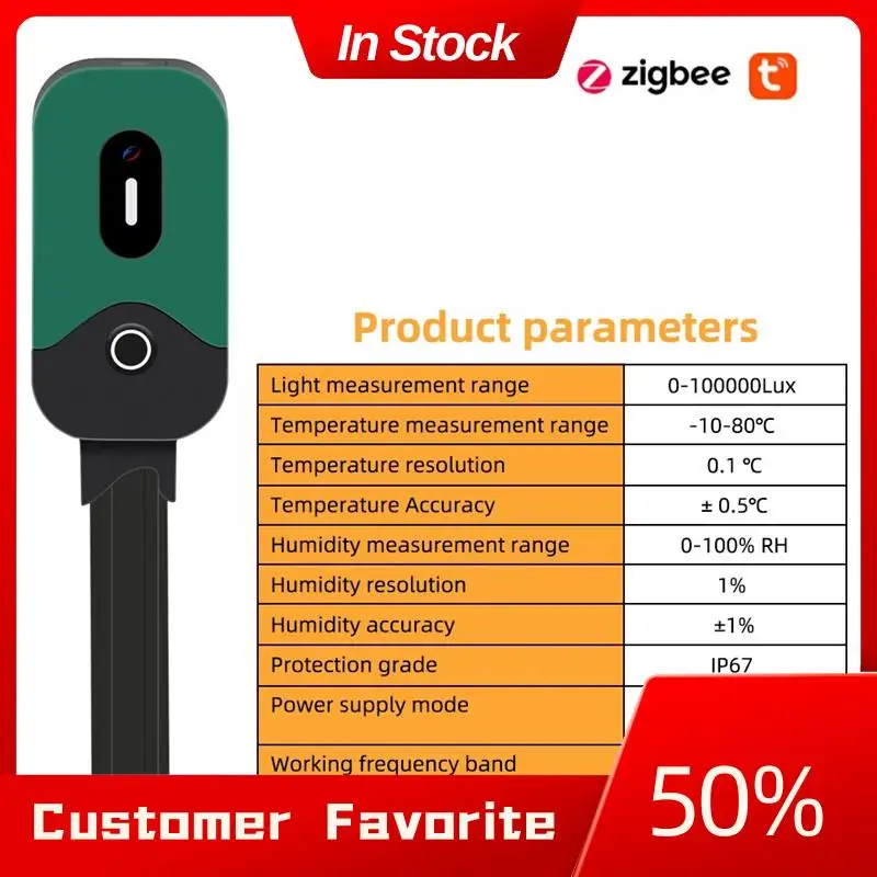 AT03 Top Smart Soil Sensor Soil Sunlight Temp Moisture Meter For Planting Gardening Greenhouse