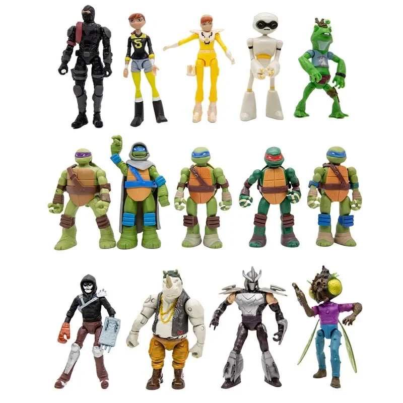 Teenages Mutants Ninja Turtles Movie Version Michelangelo Donatello Movable Joint Action Figure Model Toys Collect Ornaments