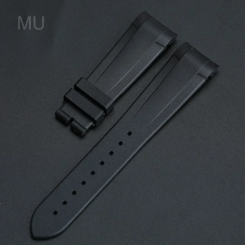 Wear-resisting Silicone Watchbands for Tudor Black Bay Bronze Small Copper Flower Small Red Flower Series Waterproof Strap 22mm