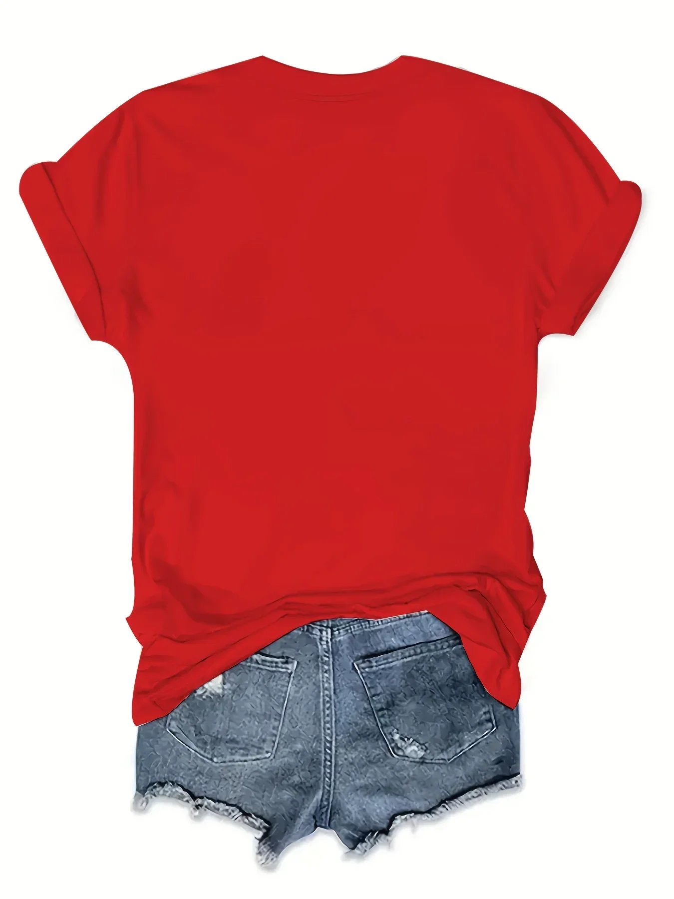 تي شيرت كاجوال للصيف والربيع ملابس نسائية مطبوع عليه حروف وأكمام قصيرة ورقبة دائرية