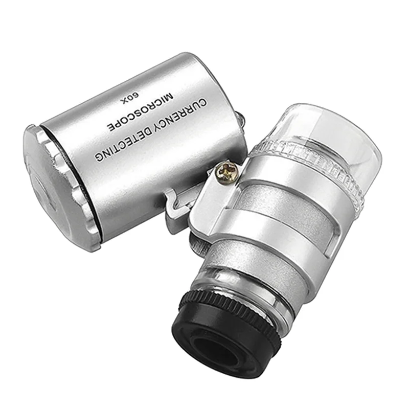 HOT TOOL SETS Portable Mini Pocket 60X Microscope Jeweler Magnifier