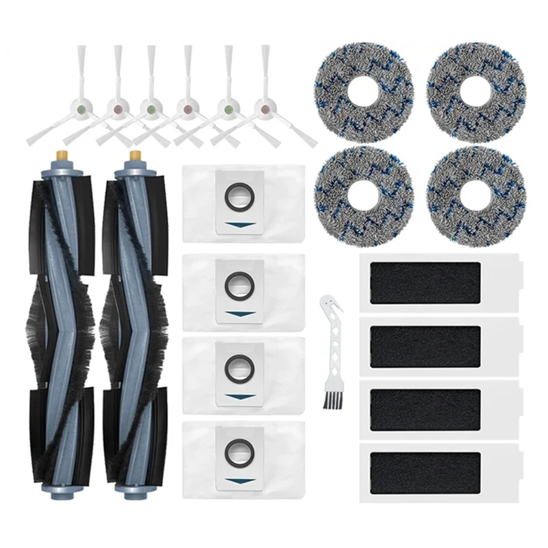 مكنسة كهربائية ممسحة قماش ، فلتر HEPA ، كيس غبار ، ملحقات كما هو موضح لـ Ecovacs Deebot T20 ، T20 Max ، T20 Pro