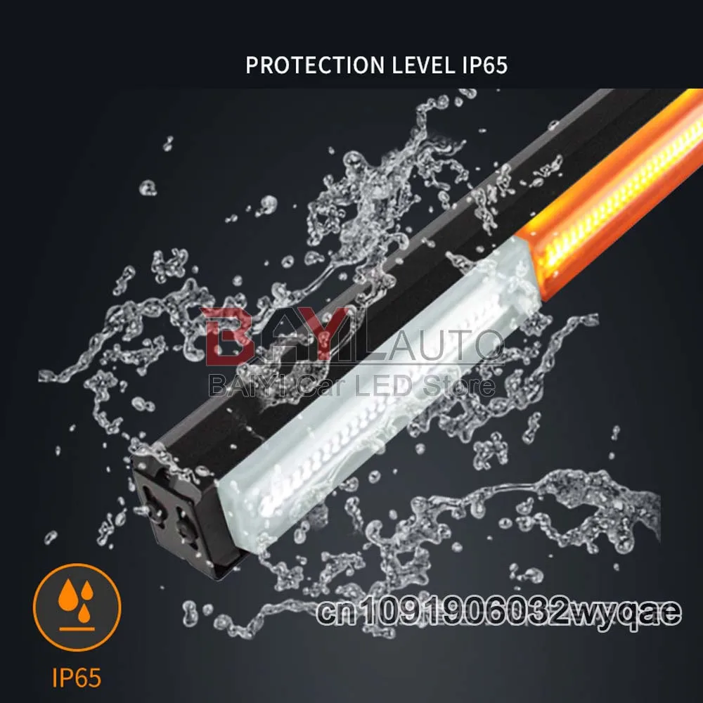 30cm Vehicle Warning LED Strobe Light Bar, Traffic Emergency Flashing, COB Light Bars Front Windshield for 9V-30V Car 24V Truck