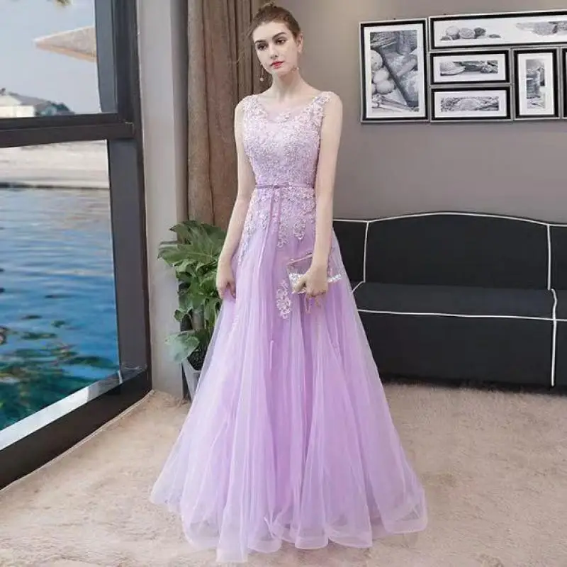 

Strap Style Evening Dress For Women Light Luxury Niche High-end Birthday Party High-end Socialite Long Dress Customized