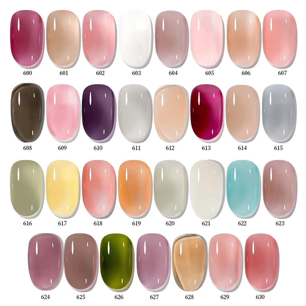 MAYCHAO Transparent Nude Jelly Gel Nail Polish Semi Permanent 7.3ml Top Coat Soak Off UV LED Varnish Nail Art Design Base Gel