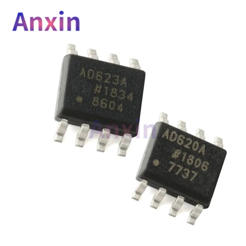 

5PCS AD620ARZ AD623ARZ SOP-8 AD620 AD623 AD620A AD623A AD620AR Single Supply Rail - Rail Low Cost Instrumentation Amplifier IC