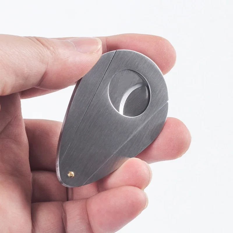 Portable Metal Cigar Cutter Thickened Double Blades Stainless Steel Cigar Clipper Cutting Tool Smoking Accessories - view 3