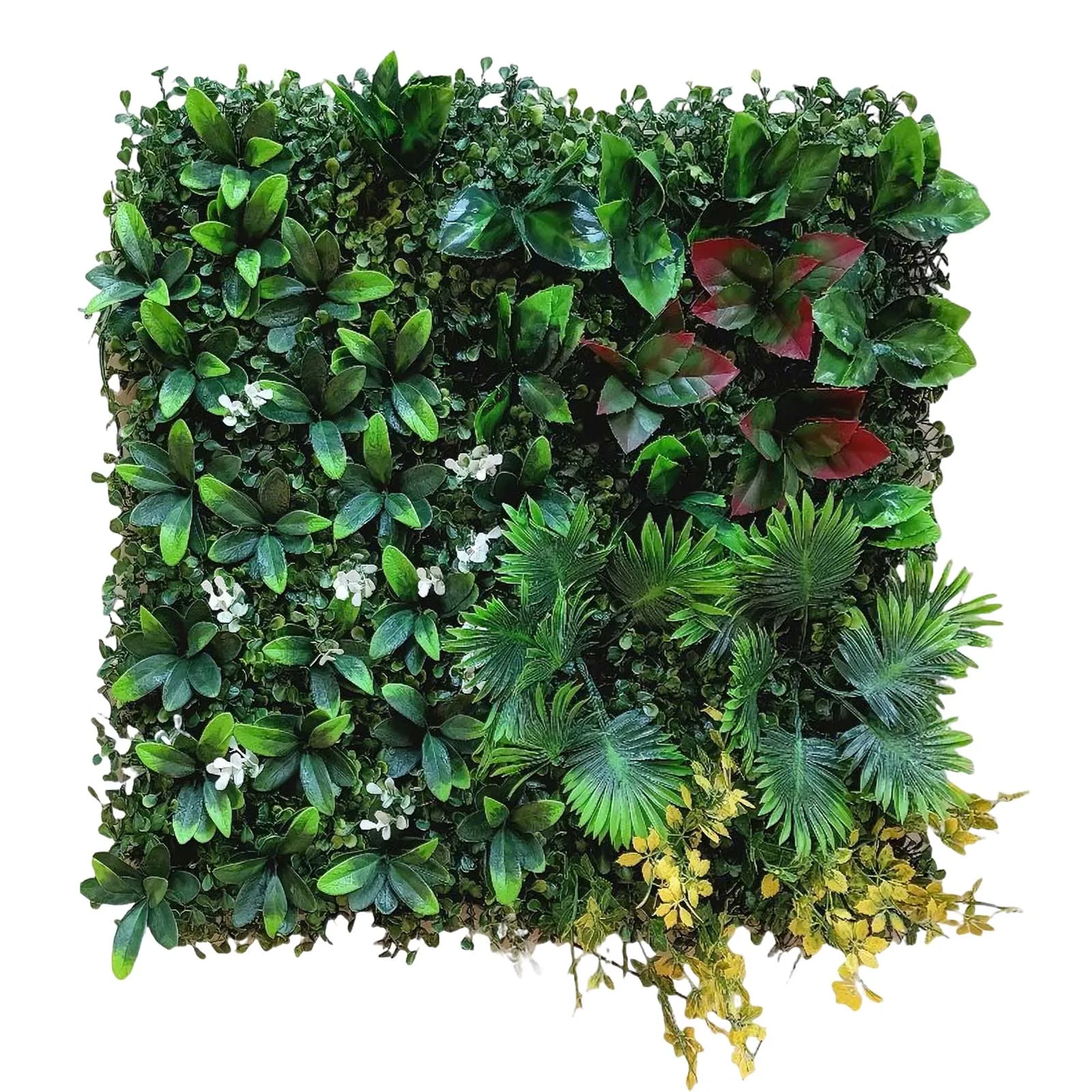 Simulatie Plantenwandpaneel Kunststof Kunstgazon Winkelcentrum Deur Winkelgevel Decoratie Achtergrond Groene Plantenlandschap 50x50cm