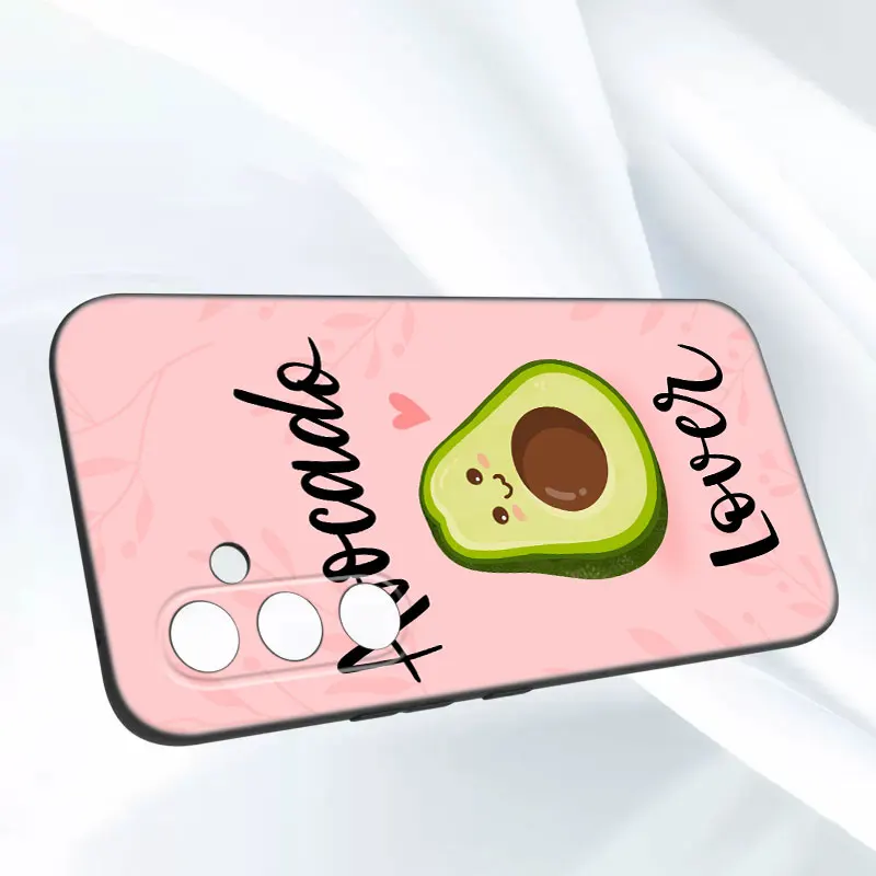 Cute Happy Avocado Case For Samsung A13 A22 A24 A32 4G A23 A25 A34 A35 A52S A53 A54 A55 A73 5G A12 A14 A15 A31 A33 A50 A51 A72