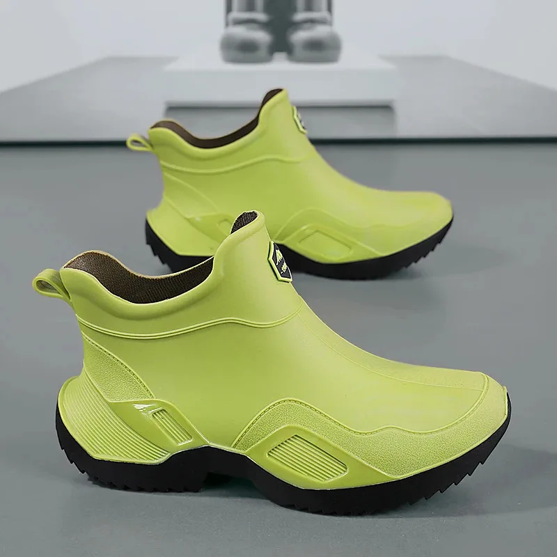 

Men'S Women'S Outdoor Anti-Slip Fashion Rain Boots, Chef Work Shoes, Rain Boots, Waterproof Casual Shoes