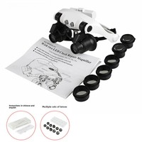 9892GJ-3A Head-mounted/Helmet Simple Version with Light Watch Repair Appraisal LED Magnifier