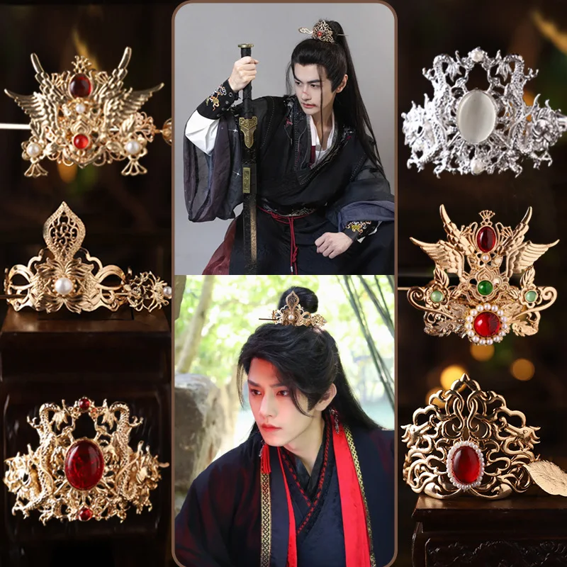 Festival Ancient Style Hair Accessories Gold Silver Hair Crowns Hairpins Men Women Headwear