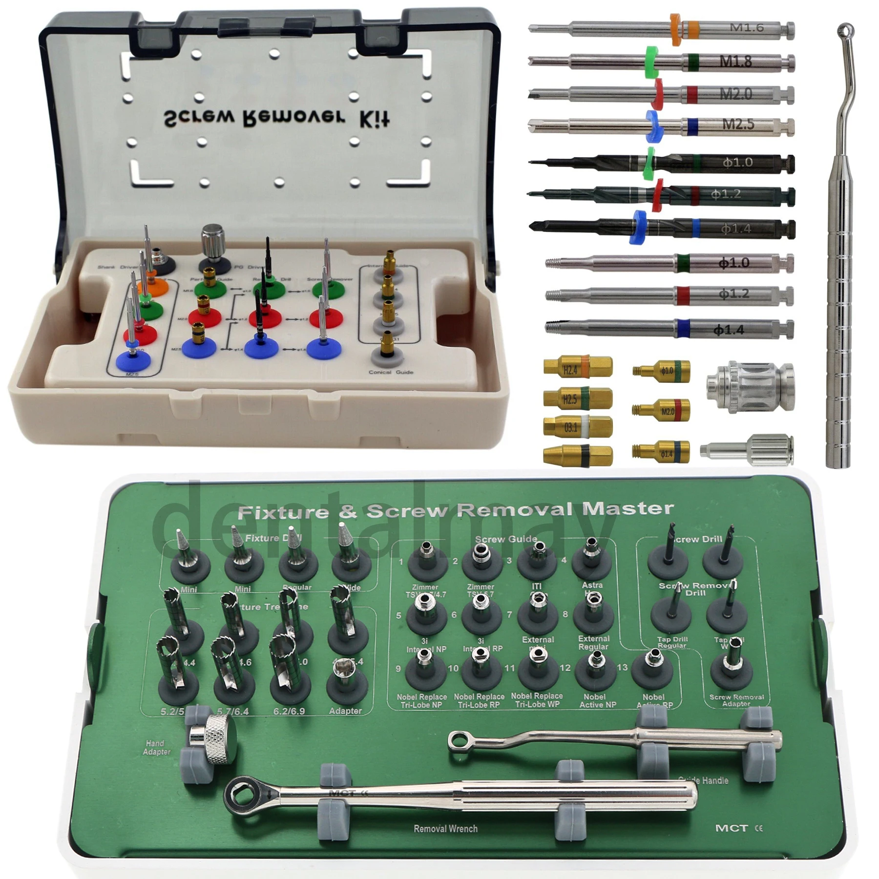 Dental Universal Implant & Fractured Screw Removal Kit MCTBIO/FSRK-02 NeoBiotech