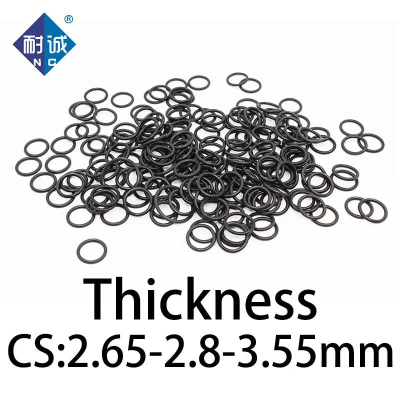 O-ring thickness 2.65/2.8/3.55mm CS NBR Nitrile sealing temperature resistant gasket rubber ring complete in specifications