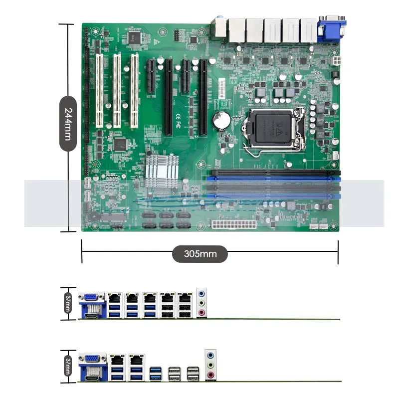 EIP التحكم EAMB-1585 اللوحة الرئيسية للتحكم الصناعي C236 رقاقة 5 منفذ الشبكة LGA1151 دبوس خادم الكمبيوتر اللوحة الرئيسية #4