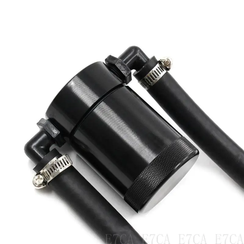 

E7CA Engine Air Oil Separator-Tank Universal Baffled Aluminum Oil Trap Reservoir Oil Catch for F150 2.7EB 3.5EB 5.0