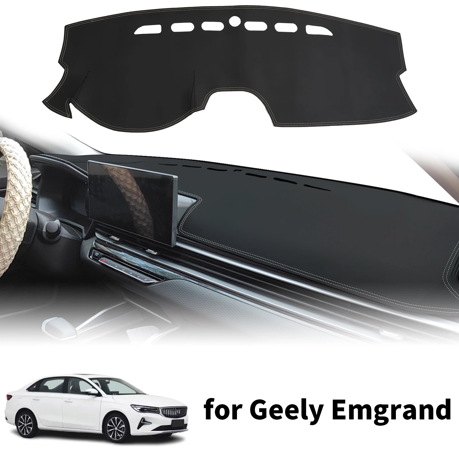 for Geely Emgrand 2022-2026 4th Gen SS11 Car Dashboard Cover Sunshade Non‑Slip Protector Dash Mat Interior Decor Pad Accessories