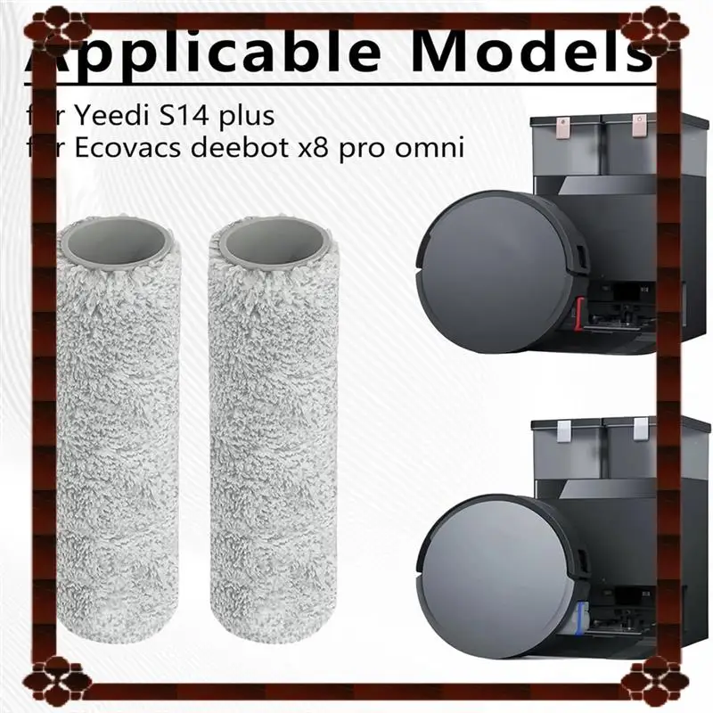 وسادة ممسحة فرشاة دوارة للتسليم لمدة 24 ساعة لـ Ecovacs Deebot X8 Pro Omni Robot ملحقات وسادة ممسحة كهربائية لـ Yeedi S14 Plus Robot V
