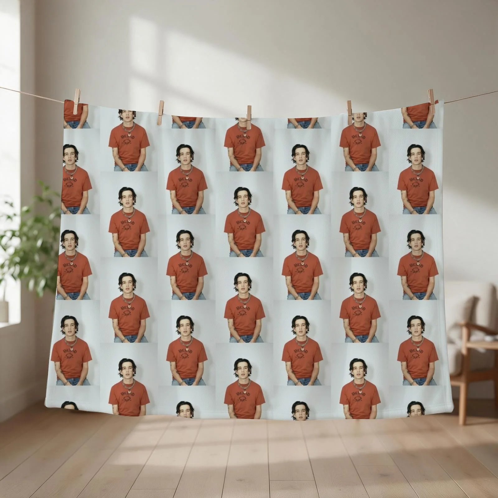 Matty Healy Throw Blanket couch cozy soft plush fuzzy picnic outdoor blanket