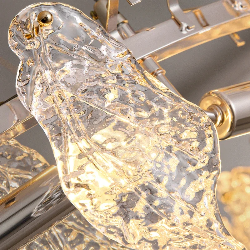 luxury Glass Crystal Lamp Chandelier For Living Room Decoration Dining Designer Bedroom Post-modern Simple Lamps Pendant Lights