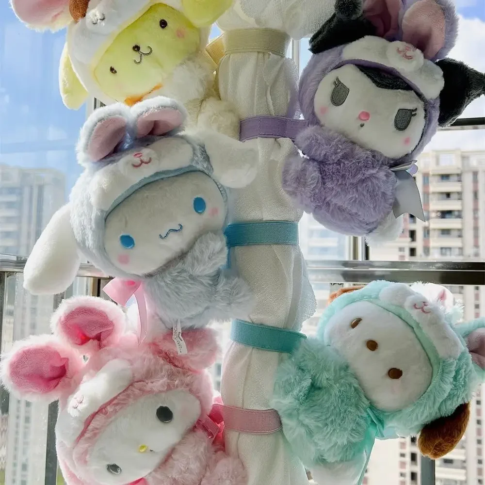 

Kawaii Sanrio Plush Doll Cinnamoroll KUROMI Cartoon Anime Cute Curtain Strap Curtain Buckle Kids Room Bedroom Girls Gifts Toys