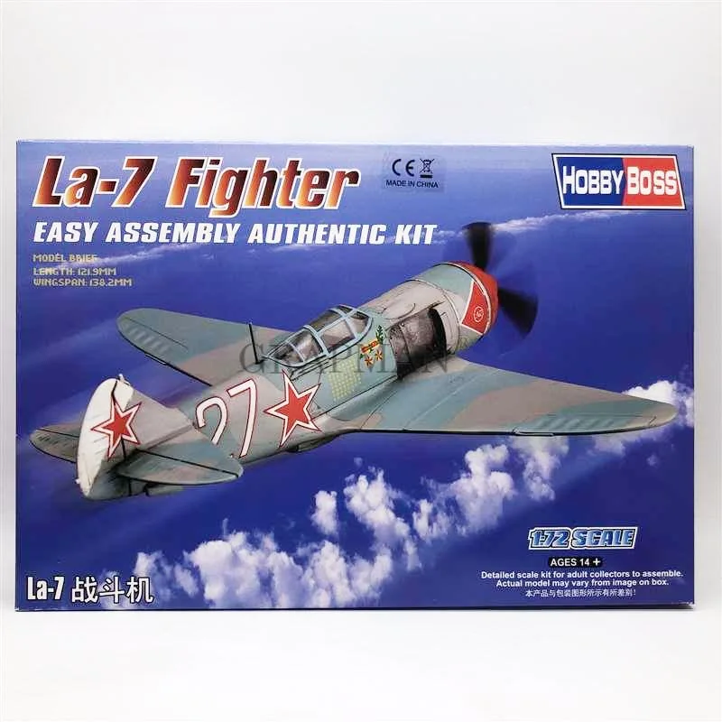 Hobbyboss 1/72 La-7 Fighter WWII Soviet Military Aircraft Plastic Assembly Model Toy 80236
