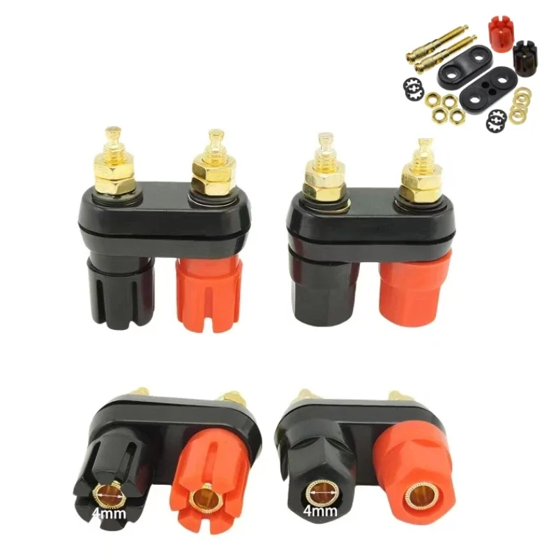 

1/3/5Pcs Banana plugs Jack Socket Couple Terminals DIY Connectors Red Black Connector Amplifier Terminal Binding Post Speaker B4