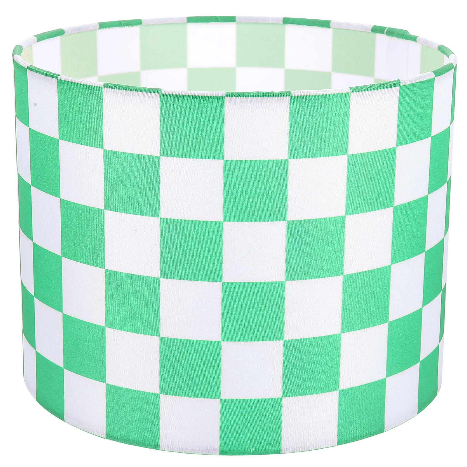 Fabric Drum Lamp Shade Checkered 12.5X25Cm Replacement For Table Floor Wall Desk Lamp Black White Linen Shade Lighting Accessory