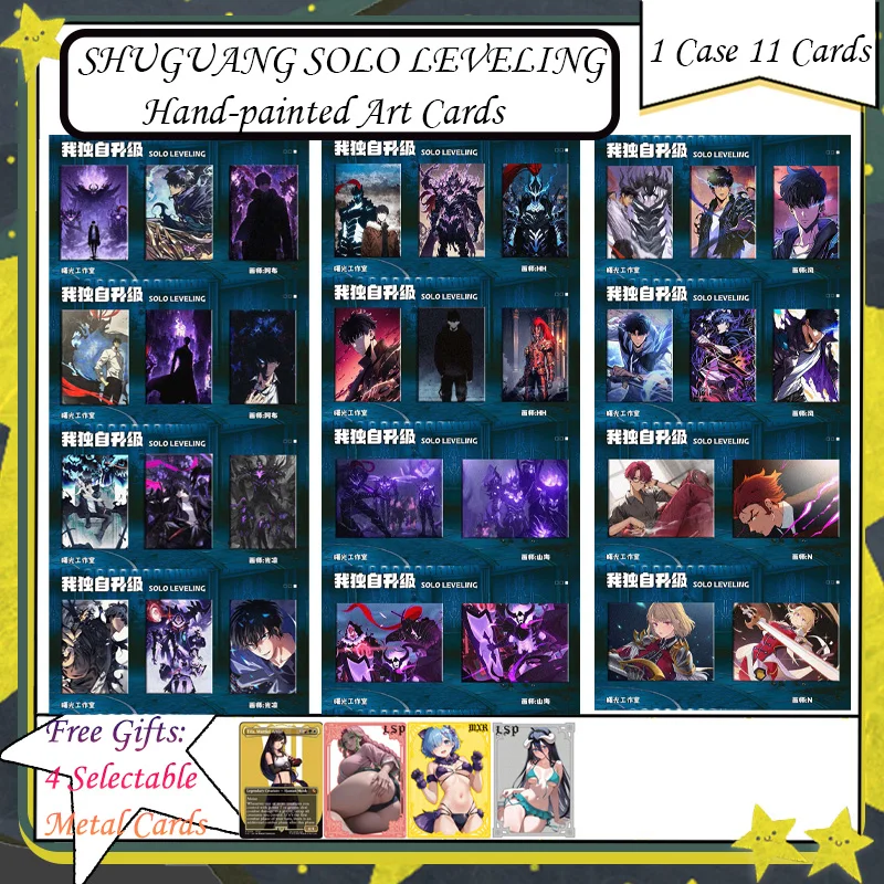 

SHUGUANG SOLO LEVELING Hand-painted Art Card Solo Leveling Collection Card Anime Version Party Gift Toy Games Birthday Gift