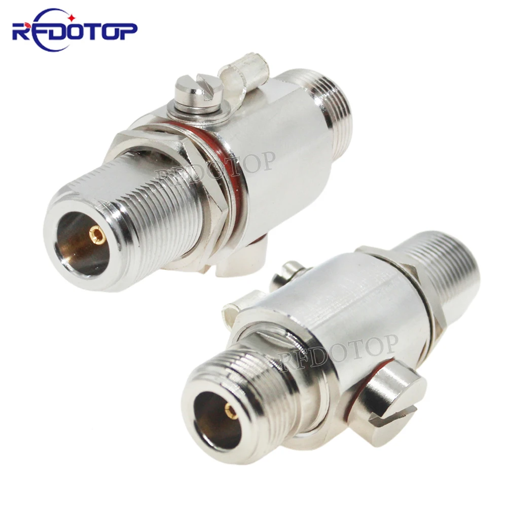 

DC-6GHz N Female to N Female Jack Coaxial Lightning Arrestor Surge Protector Gas Discharge Protection for HAM CB Radio WLAN WiFi