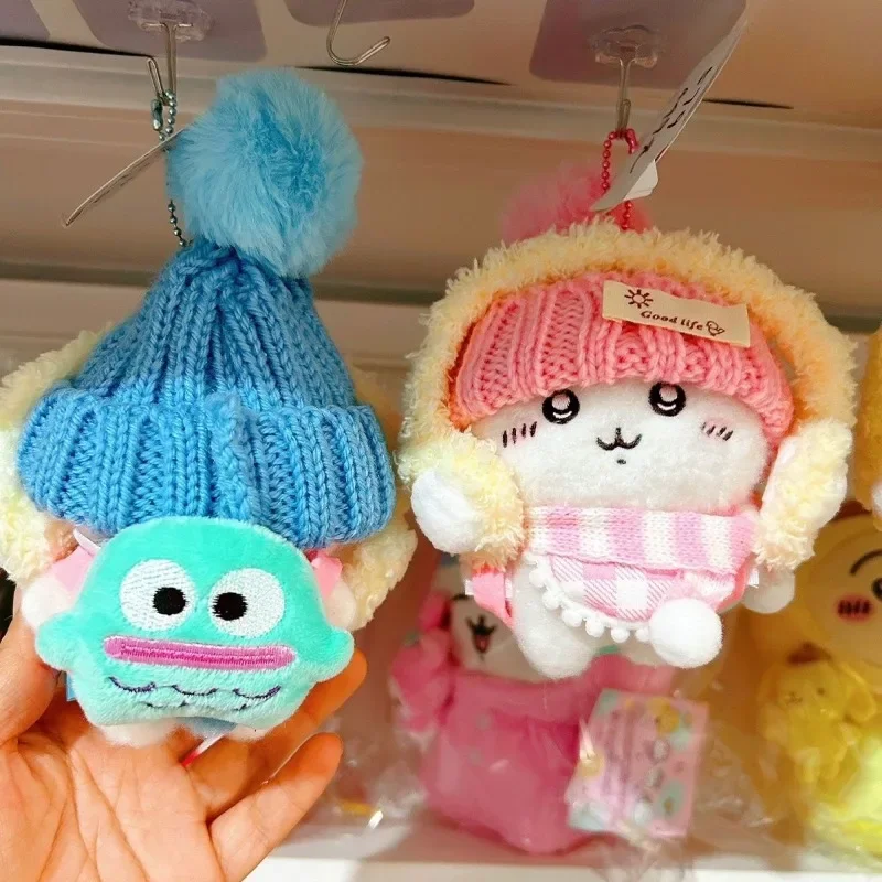 MINISO Chiikawa Usagi أفخم لطيف دمية قلادة الكرتون الملابس 2025 القابلة للإزالة جديد Ins أنيمي حقيبة ظهر جميلة قلادة Hachiware #1